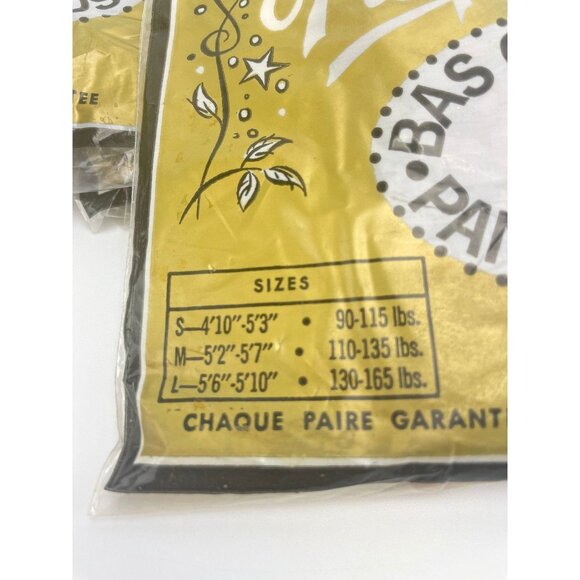 Vintage panty hose, 60s nylons, Paquet's Double Mesh beige medium size, NOS - Picture 3 of 6